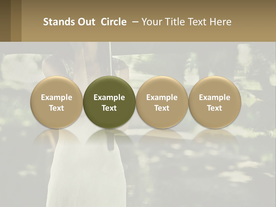 A Woman Holding An Umbrella In The Rain PowerPoint Template