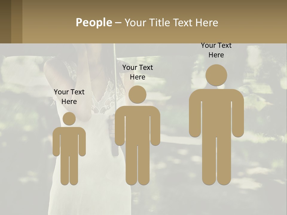 A Woman Holding An Umbrella In The Rain PowerPoint Template