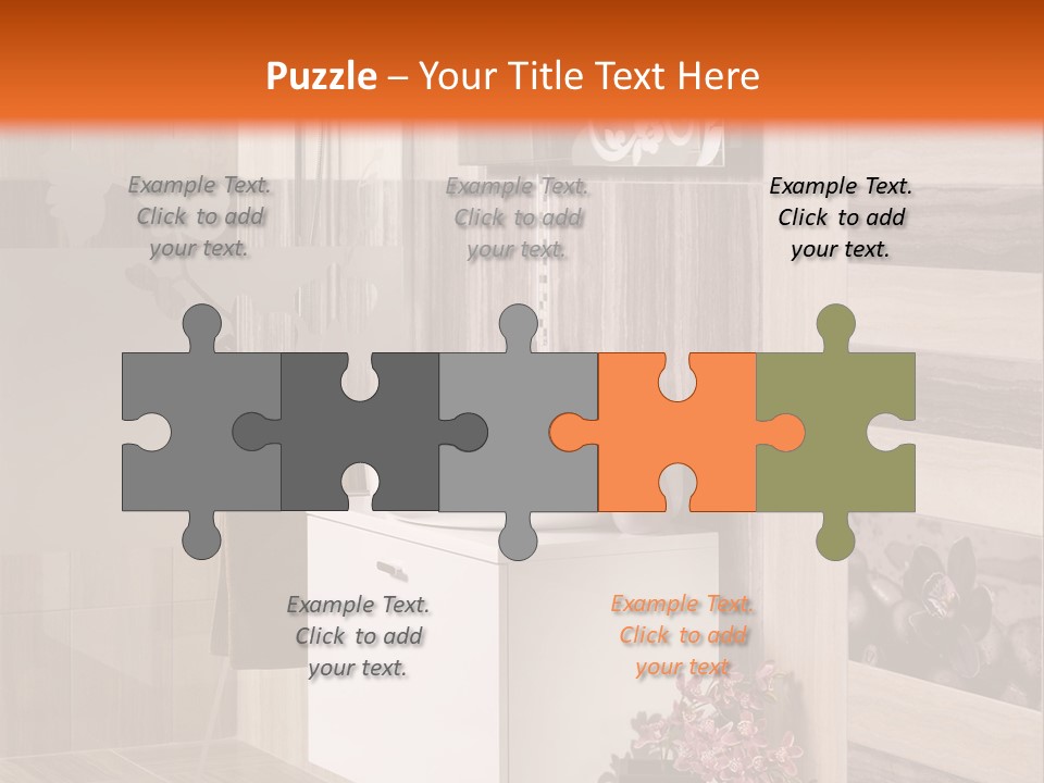 A Bath Room With A Sink A Mirror And A Shower PowerPoint Template