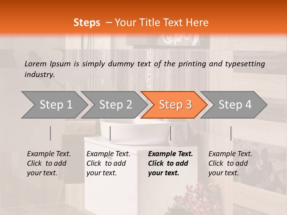 A Bath Room With A Sink A Mirror And A Shower PowerPoint Template
