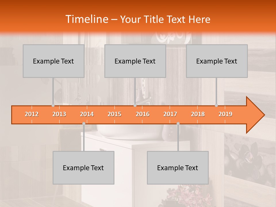 A Bath Room With A Sink A Mirror And A Shower PowerPoint Template