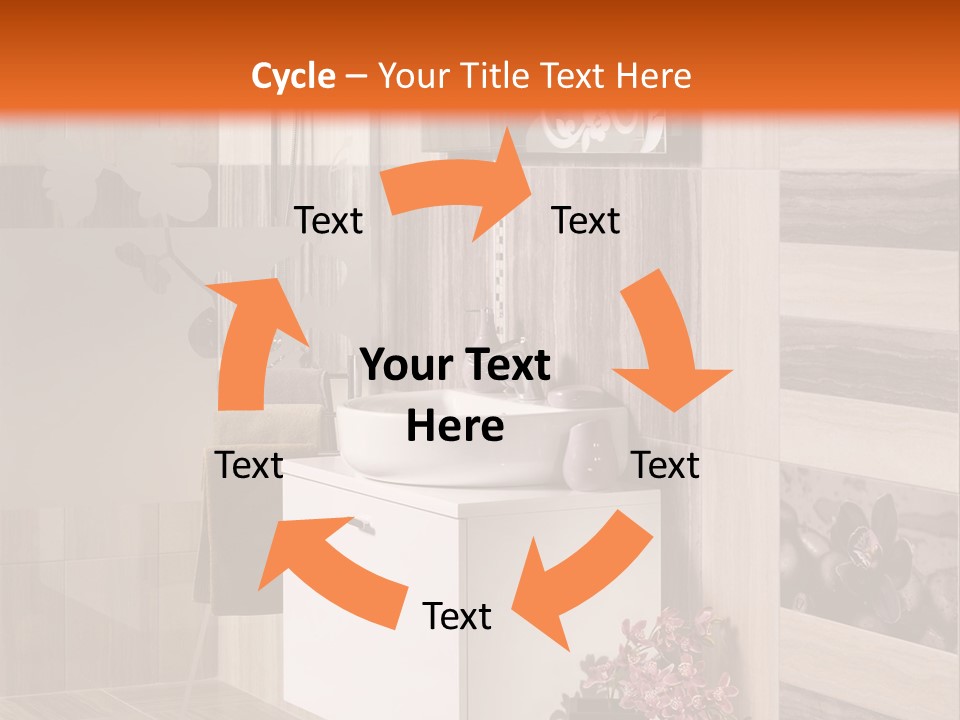 A Bath Room With A Sink A Mirror And A Shower PowerPoint Template