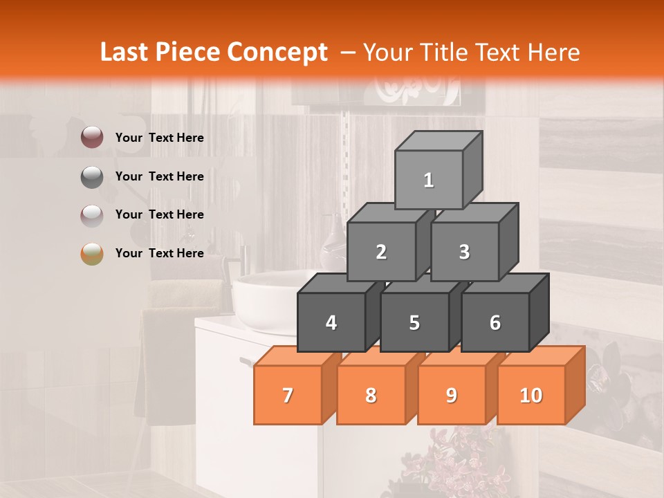 A Bath Room With A Sink A Mirror And A Shower PowerPoint Template