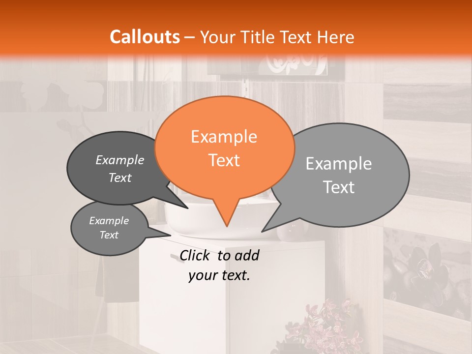 A Bath Room With A Sink A Mirror And A Shower PowerPoint Template