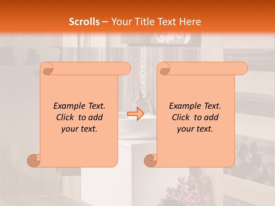 A Bath Room With A Sink A Mirror And A Shower PowerPoint Template