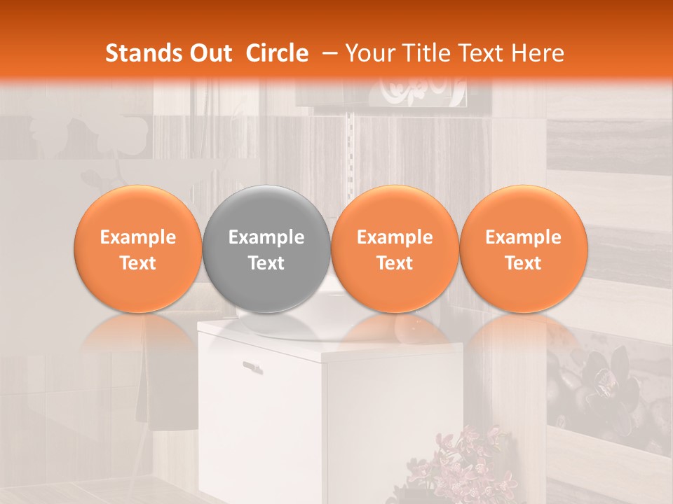 A Bath Room With A Sink A Mirror And A Shower PowerPoint Template