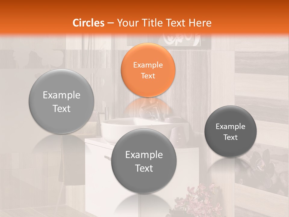 A Bath Room With A Sink A Mirror And A Shower PowerPoint Template