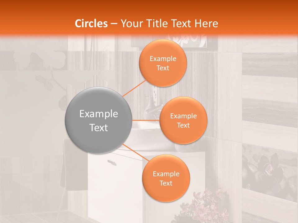 A Bath Room With A Sink A Mirror And A Shower PowerPoint Template