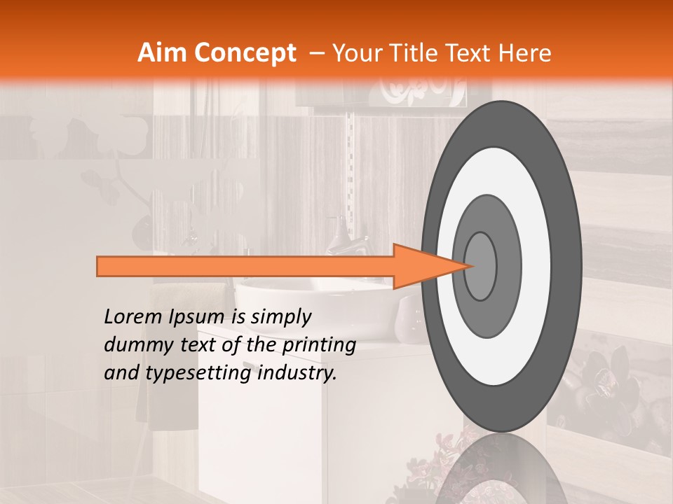 A Bath Room With A Sink A Mirror And A Shower PowerPoint Template