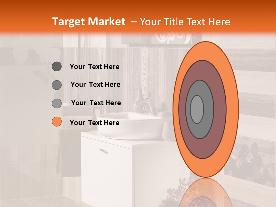 A Bath Room With A Sink A Mirror And A Shower PowerPoint Template