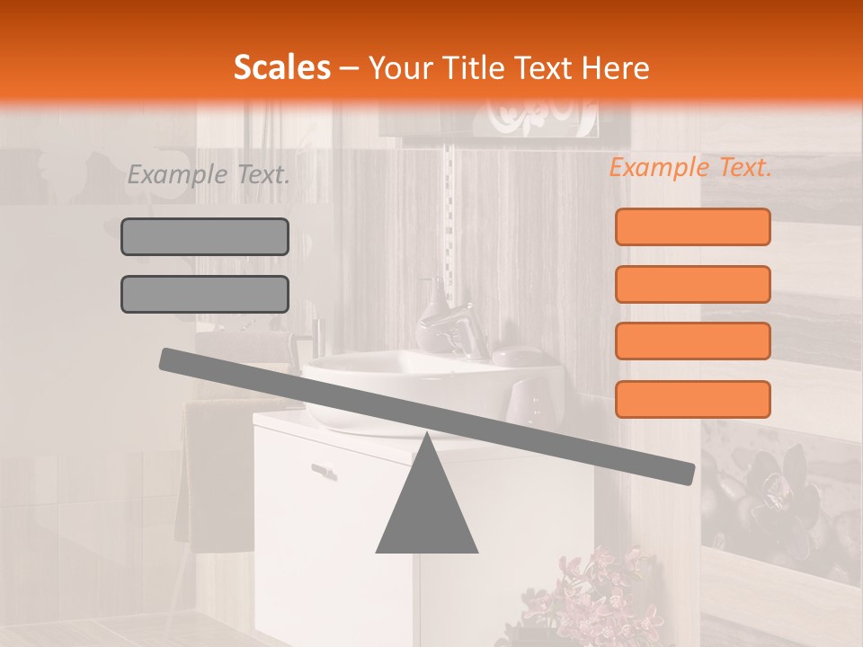A Bath Room With A Sink A Mirror And A Shower PowerPoint Template
