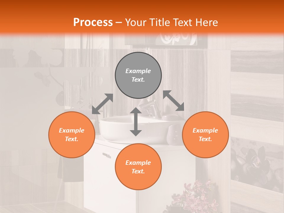 A Bath Room With A Sink A Mirror And A Shower PowerPoint Template