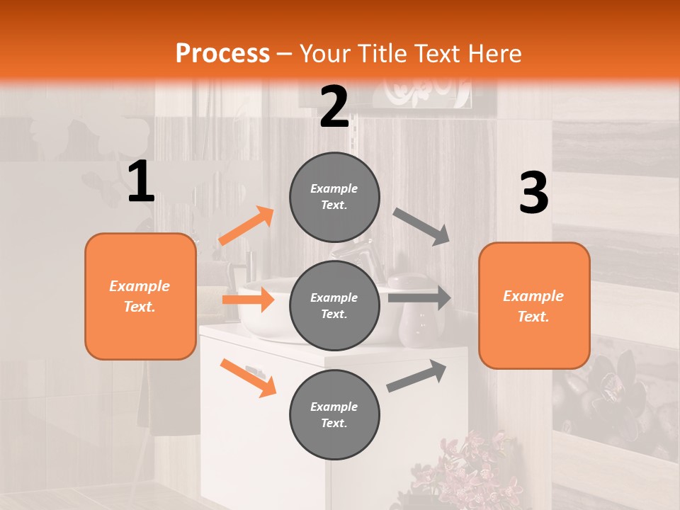 A Bath Room With A Sink A Mirror And A Shower PowerPoint Template