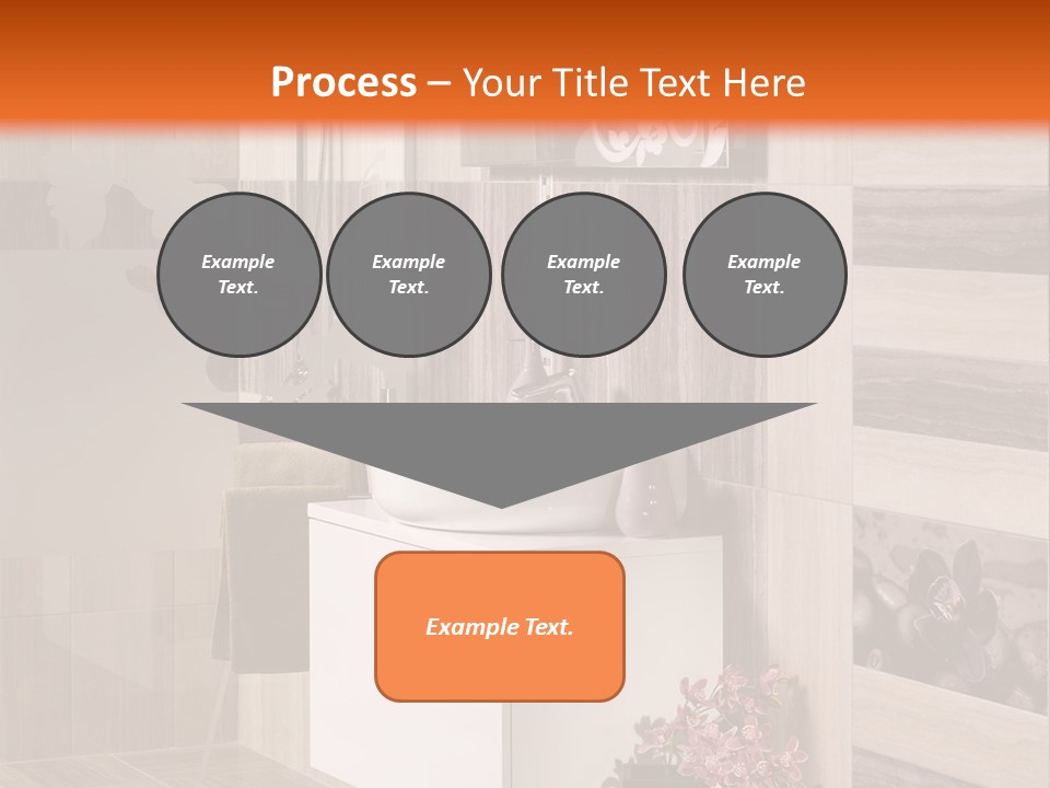 A Bath Room With A Sink A Mirror And A Shower PowerPoint Template