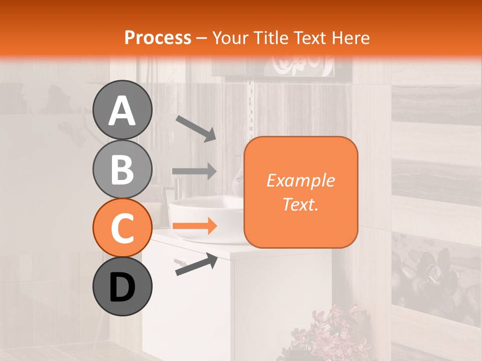 A Bath Room With A Sink A Mirror And A Shower PowerPoint Template