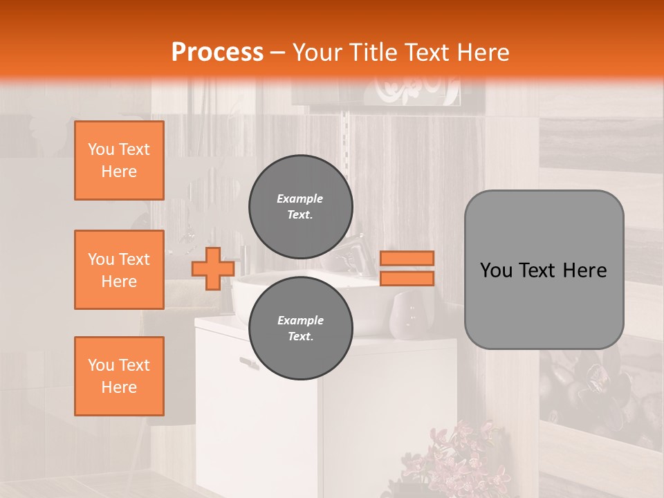 A Bath Room With A Sink A Mirror And A Shower PowerPoint Template