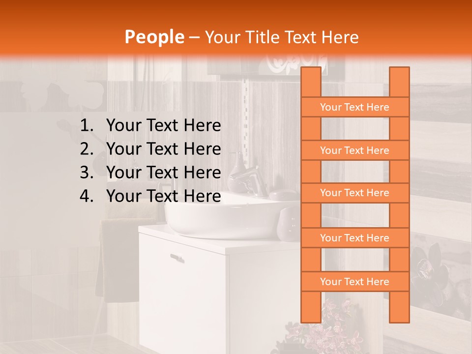 A Bath Room With A Sink A Mirror And A Shower PowerPoint Template