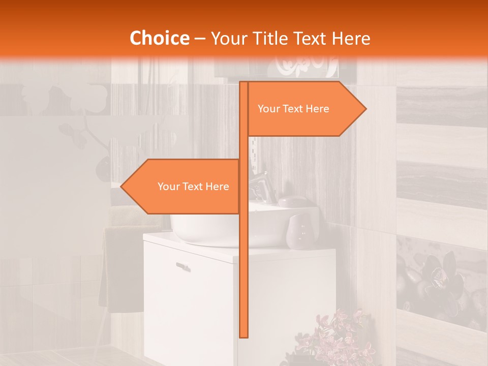 A Bath Room With A Sink A Mirror And A Shower PowerPoint Template