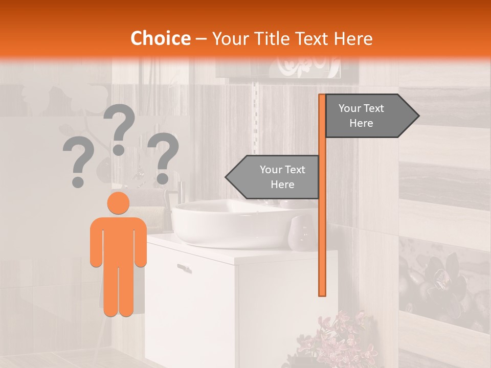 A Bath Room With A Sink A Mirror And A Shower PowerPoint Template