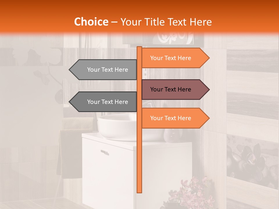 A Bath Room With A Sink A Mirror And A Shower PowerPoint Template