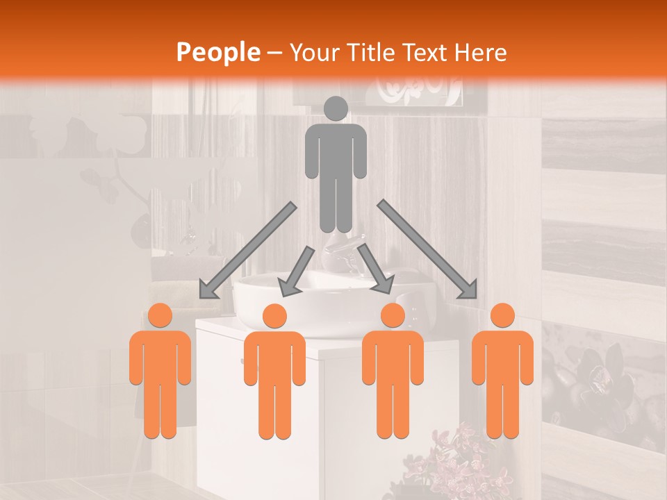 A Bath Room With A Sink A Mirror And A Shower PowerPoint Template