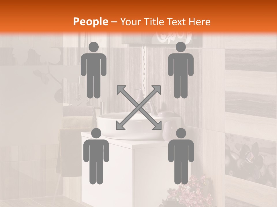A Bath Room With A Sink A Mirror And A Shower PowerPoint Template