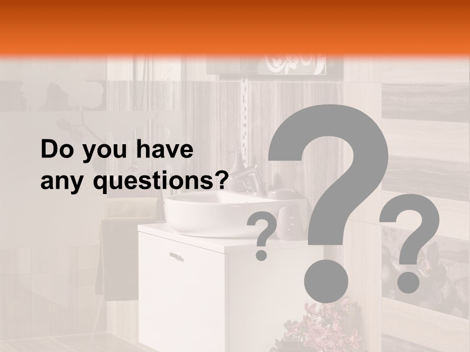 A Bath Room With A Sink A Mirror And A Shower PowerPoint Template