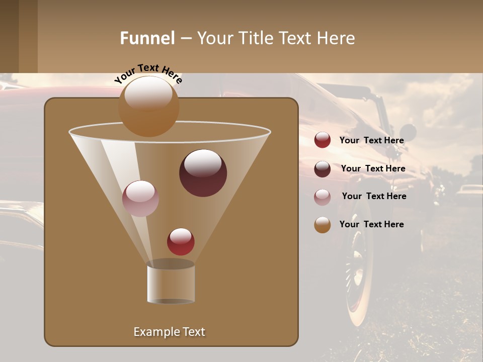 A Red Car Is Parked On The Grass PowerPoint Template