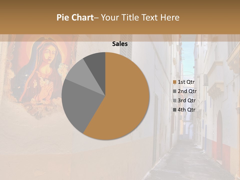 A Narrow Street With A Painting On The Wall PowerPoint Template