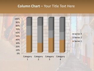 A Narrow Street With A Painting On The Wall PowerPoint Template