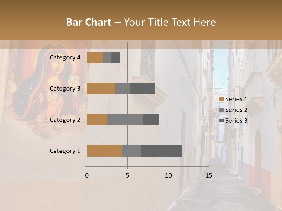 A Narrow Street With A Painting On The Wall PowerPoint Template