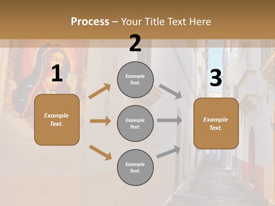 A Narrow Street With A Painting On The Wall PowerPoint Template