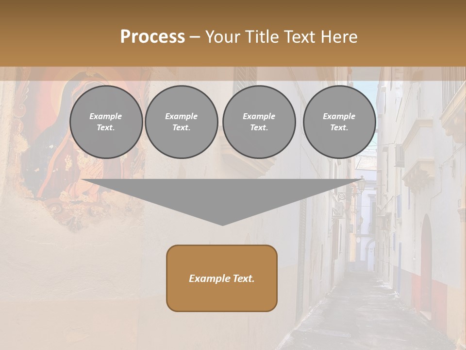 A Narrow Street With A Painting On The Wall PowerPoint Template