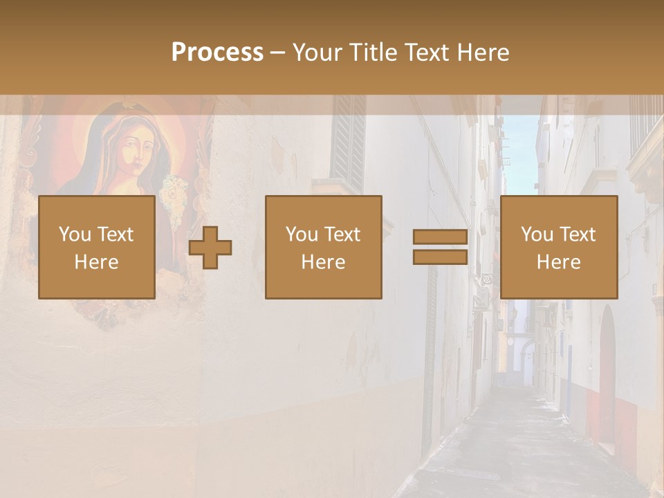 A Narrow Street With A Painting On The Wall PowerPoint Template