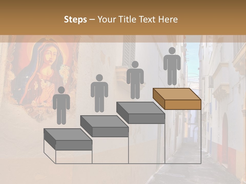 A Narrow Street With A Painting On The Wall PowerPoint Template