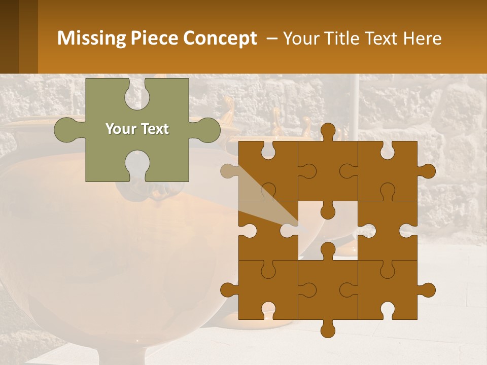 A Group Of Yellow Vases Sitting On Top Of A Sidewalk PowerPoint Template