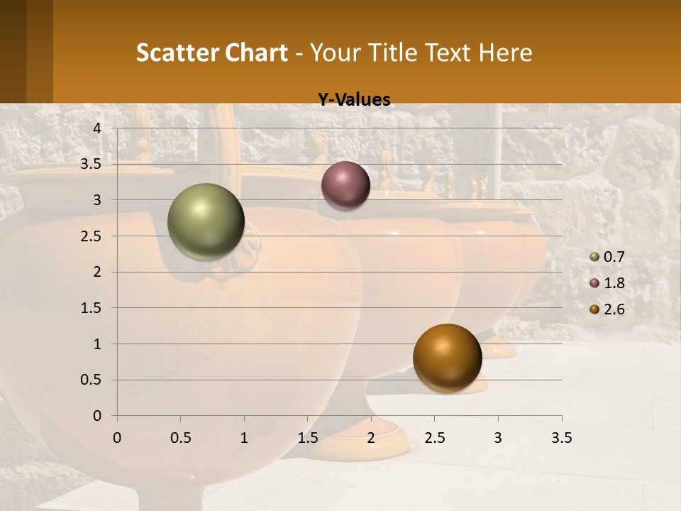 A Group Of Yellow Vases Sitting On Top Of A Sidewalk PowerPoint Template
