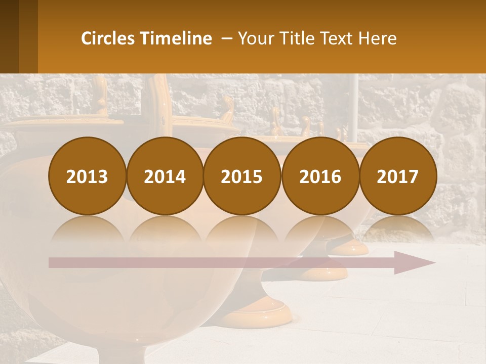 A Group Of Yellow Vases Sitting On Top Of A Sidewalk PowerPoint Template