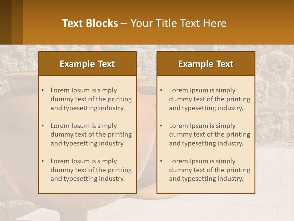 A Group Of Yellow Vases Sitting On Top Of A Sidewalk PowerPoint Template