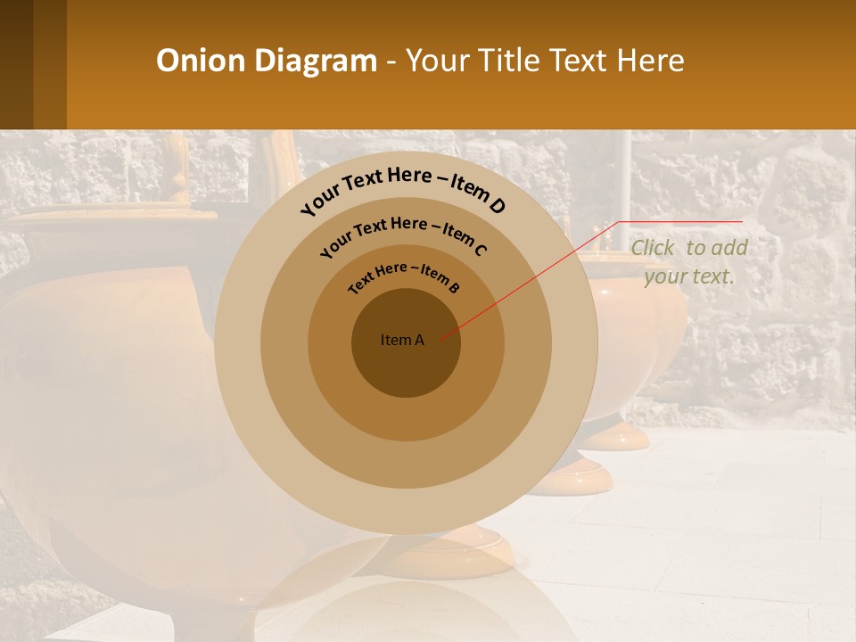 A Group Of Yellow Vases Sitting On Top Of A Sidewalk PowerPoint Template