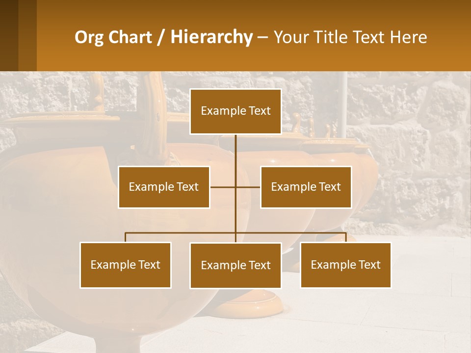 A Group Of Yellow Vases Sitting On Top Of A Sidewalk PowerPoint Template