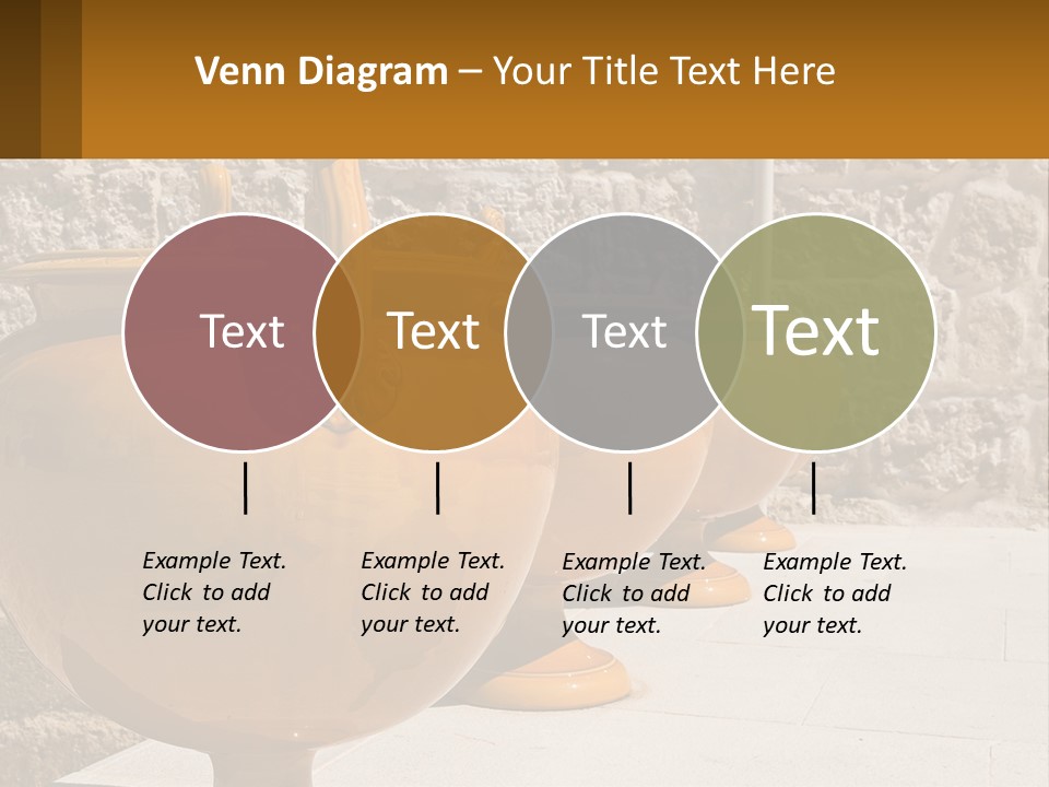 A Group Of Yellow Vases Sitting On Top Of A Sidewalk PowerPoint Template
