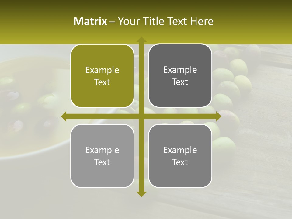 A Bowl Of Olives And Bread On A Table PowerPoint Template