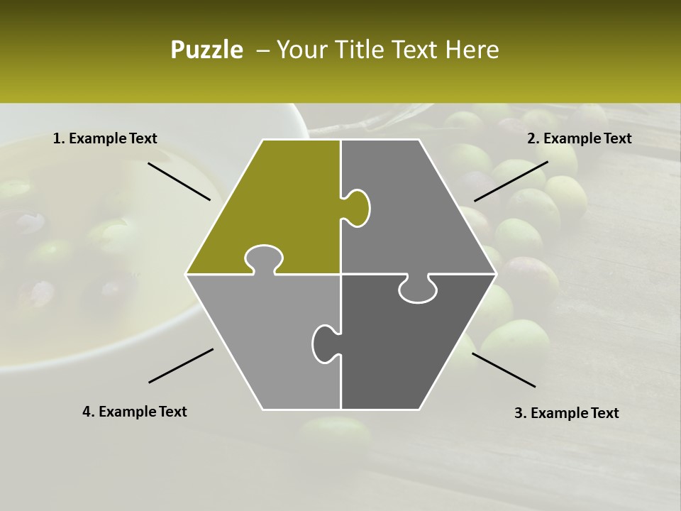 A Bowl Of Olives And Bread On A Table PowerPoint Template
