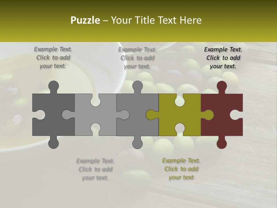 A Bowl Of Olives And Bread On A Table PowerPoint Template