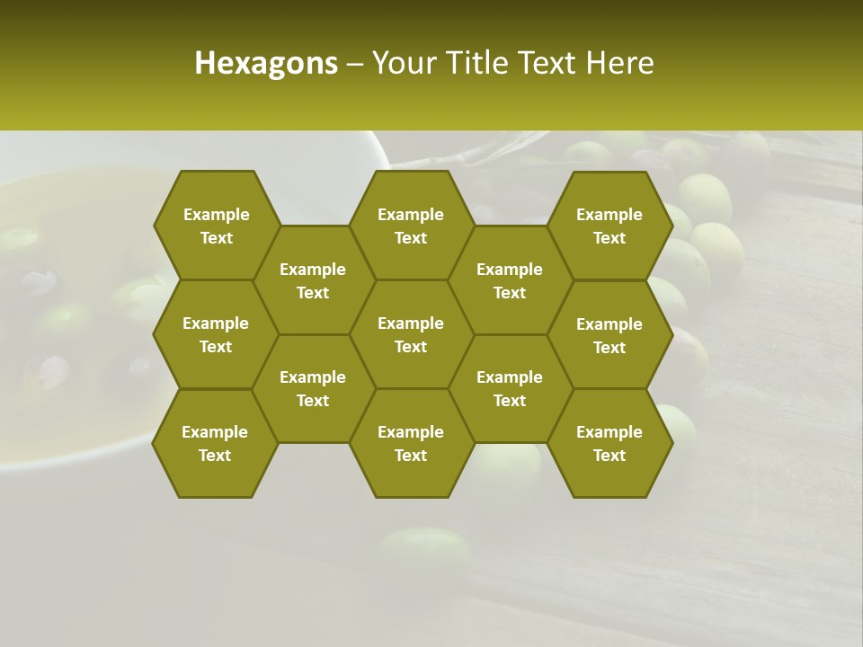 A Bowl Of Olives And Bread On A Table PowerPoint Template