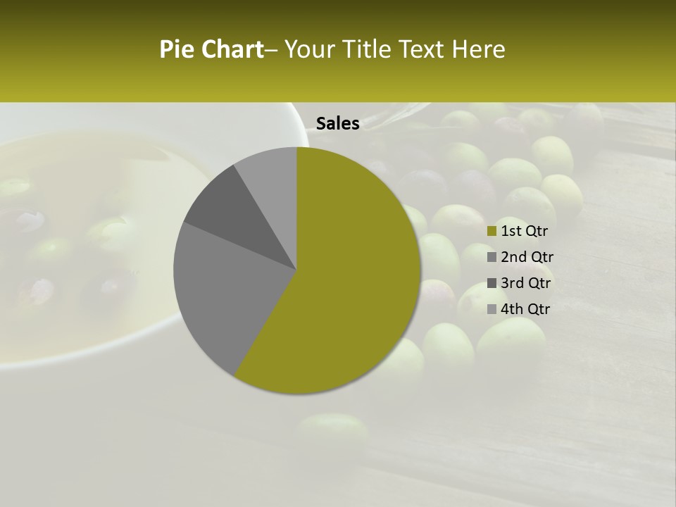 A Bowl Of Olives And Bread On A Table PowerPoint Template