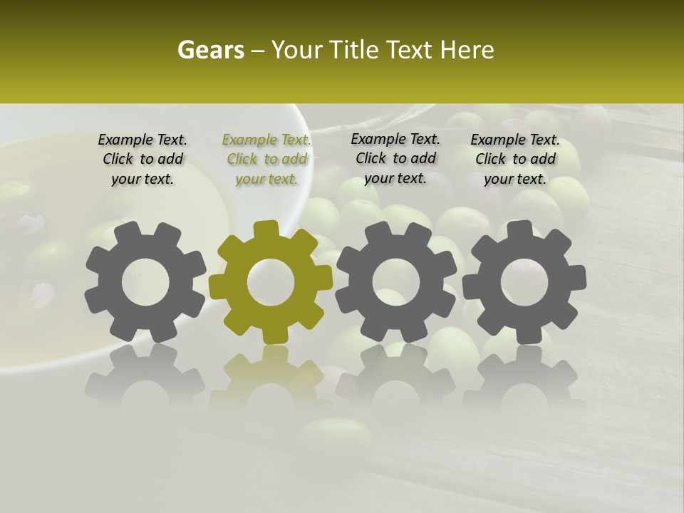 A Bowl Of Olives And Bread On A Table PowerPoint Template