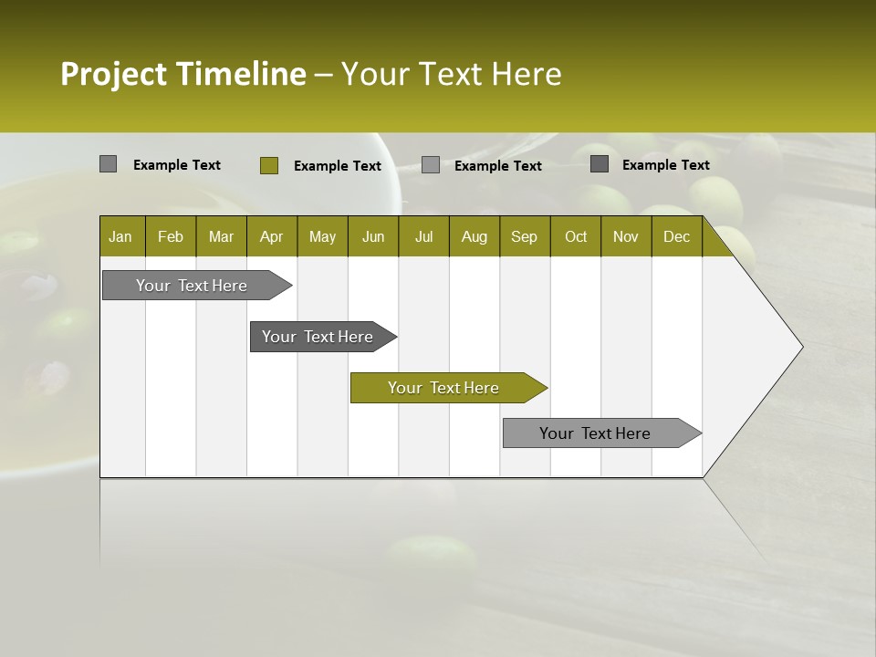 A Bowl Of Olives And Bread On A Table PowerPoint Template