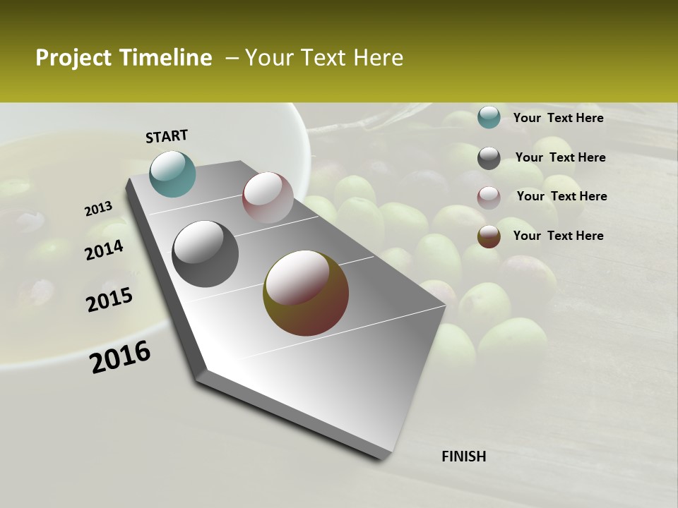 A Bowl Of Olives And Bread On A Table PowerPoint Template